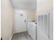 Laundry area featuring a white washer and dryer set next to a utility door at 4060 Highway 81, Hampton, GA 30228