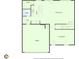 First floor plan showcasing the kitchen, living room, dining area, garage and other rooms at 522 Evans Ln, Woodstock, GA 30188