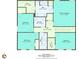 Floor plan of the second level showing the layout of bedrooms, bathrooms, and walk-in closets at 522 Evans Ln, Woodstock, GA 30188