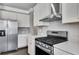 Modern kitchen with stainless steel appliances, stylish backsplash, and sleek countertops at 522 Evans Ln, Woodstock, GA 30188