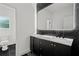 Bathroom featuring a double vanity with marble accents and modern fixtures at 863 N Bay Overlook, Villa Rica, GA 30180