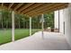 Covered patio featuring backyard, grassy area, and outdoor kitchen perfect for entertaining guests at 863 N Bay Overlook, Villa Rica, GA 30180