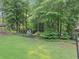 Spacious backyard with treehouse and playhouse, offering plenty of room for recreation at 1245 Smokehouse Trl, Cumming, GA 30041