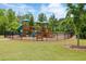 Community playground area with slides, swings, and climbing structures in a fenced and grassy area at 2965 Westlington Cir, Cumming, GA 30040