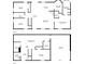 Floorplans showing first and second floor, bedrooms, kitchen, living room, recreation room, and garage at 3233 Glynn Mill Dr, Snellville, GA 30039