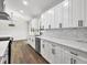Contemporary kitchen featuring ample counter space, modern appliances, and stylish fixtures at 3233 Glynn Mill Dr, Snellville, GA 30039