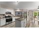 Well-equipped kitchen featuring white cabinets, stainless steel appliances, and a functional kitchen island at 1340 Gran Forest Dr, Cumming, GA 30041