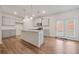 Modern kitchen featuring gray cabinets, granite countertops, and stainless steel appliances at 826 Bentley Dr, Fairburn, GA 30213