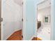 Walk-in closet and bathroom, accessible from the main bedroom at 120 Bent Creek Dr, Woodstock, GA 30189