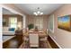 Nicely decorated dining room with hardwood floors at 2702 Rollingwood Se Ln, Atlanta, GA 30316