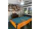 An inviting game room with a pool table and a showcase of vintage boomboxes and decorations at 6701 Knollwood Cir, Douglasville, GA 30135