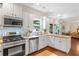 Updated kitchen with stainless steel appliances and white subway tile at 2205 Waters Ferry Dr, Lawrenceville, GA 30043