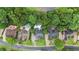Aerial view of properties showcasing well-maintained landscaping, pools, and a serene neighborhood at 2714 Twin Leaf Trl, Marietta, GA 30062