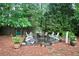 Cozy backyard retreat with a firepit and Adirondack chairs, perfect for outdoor entertaining at 2714 Twin Leaf Trl, Marietta, GA 30062