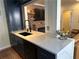 Contemporary kitchen featuring modern sink, counter tops, dark blue cabinets and stainless steel appliances at 1078 Piedmont Ne Ave # 206, Atlanta, GA 30309