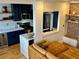 Open concept living room view of kitchen, counters, and seating at 1078 Piedmont Ne Ave # 206, Atlanta, GA 30309