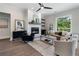Cozy living room with fireplace, stylish furniture, and modern decor at 912 Sunny Meadows Ln, Marietta, GA 30062