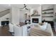 Inviting living room with fireplace, modern decor, and comfortable seating arrangement at 912 Sunny Meadows Ln, Marietta, GA 30062