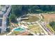 Aerial view of the neighborhood park and pond at 1247 Zucchini Se Cir, Atlanta, GA 30315