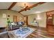 Comfortable living room featuring vaulted ceilings and hardwood floors at 3452 Monica Lane Southwest Sw Ln, Conyers, GA 30094