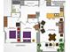 Floor plan of the unit shows layout of bedrooms, living spaces, and balcony at 620 Peachtree Ne St # 1111, Atlanta, GA 30308