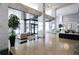 Grand lobby features marble accents, contemporary furnishings, and modern lighting at 620 Peachtree Ne St # 1111, Atlanta, GA 30308