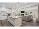 Open floor plan featuring a large kitchen with stainless steel appliances at 359 Crider Ct, Woodstock, GA 30188