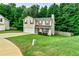 Well-maintained home with a cozy front porch, attached garage, and green lawn at 6561 Squire Pl, Douglasville, GA 30135