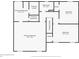 Floorplan of second level, shows primary bedroom, primary bathroom, and two additional bedrooms at 6561 Squire Pl, Douglasville, GA 30135