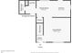 Floorplan of first level, shows kitchen, dining room, living room, bathroom, laundry, and foyer at 6561 Squire Pl, Douglasville, GA 30135