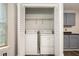 Conveniently located laundry closet with washer and dryer hookups and bi-fold doors at 6092 Giles Ct, Lithonia, GA 30058