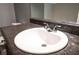 Bathroom featuring vanity with dark countertop and white sink at 122 Summer Pl, Norcross, GA 30071