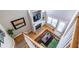 Bright living room showcasing a fireplace, television, and large area rug from an elevated vantage point at 2092 Wood Nw Trl, Atlanta, GA 30318