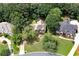 Aerial view of a residential house surrounded by lush green trees and landscaping at 170 Glen Eagle Way, Mcdonough, GA 30253