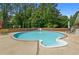 In-ground swimming pool with lush green trees and landscaping at 8070 Johnson Rd, Palmetto, GA 30268