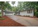 Charming single-story home featuring a brick facade, attached garage, and well-manicured front yard at 7505 Rico Rd, Chattahoochee Hills, GA 30268