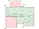 Detailed first floor floorplan featuring a kitchen, living room, dining room and primary bedroom at 327 Oakland Bay Ct, Loganville, GA 30052