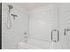 Modern bathroom featuring a subway-tiled shower and a separate soaking tub at 1100 Howell Mill Nw Rd # 212, Atlanta, GA 30318