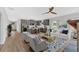 Open living space, kitchen with island seating and hardwood flooring at 18 Torry Pines Cir, Villa Rica, GA 30180
