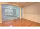 Open space featuring hardwood floors and view from dining room to living room at 1203 Stratford Commons Commons, Decatur, GA 30030