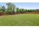 Large backyard with a well maintained lawn and a wooden fence at 2921 Terra View Sw Dr, Lilburn, GA 30047