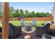 Relaxing backyard patio features cozy seating and firepit for outdoor enjoyment at 2921 Terra View Sw Dr, Lilburn, GA 30047