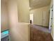 Upstairs hallway with carpeted flooring and neutral paint at 664 Oakside Pl, Acworth, GA 30102