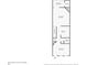 First floor floorplan including living room, kitchen, bathroom, closet and back patio at 2709 Heathrow Dr, Lawrenceville, GA 30043