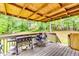 Back porch overlooking fenced in yard and grill for outdoor enjoyment and entertaining at 2200 E Lake E Rd, Mcdonough, GA 30252