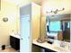 Bathroom with granite counters, soaking tub, and walk-in shower at 558 Hideaway Dr, Jonesboro, GA 30238
