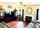 Inviting living room boasting a fireplace, entertainment center, and comfortable seating at 558 Hideaway Dr, Jonesboro, GA 30238