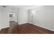This bedroom features beautiful hardwood floors and neutral walls to create a welcoming space at 603 Summit North Ne Dr # 603, Atlanta, GA 30324