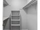 Walk-in closet with built-in shelving, perfect for organization and maximizing space at 603 Summit North Ne Dr # 603, Atlanta, GA 30324
