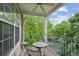 Relaxing balcony with table, chairs, and scenic outdoor views at 245 Amal Sw Dr # 2018, Atlanta, GA 30315